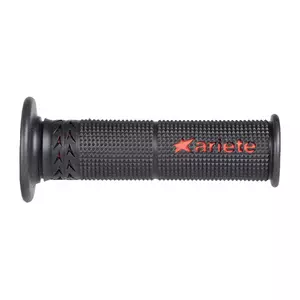 Manetki gumy kierownicy Ariete Road Soft z otworem czarno-czerwone - 02615-R