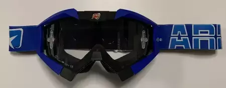 Ariete Riding Crows RollOff Ready óculos de proteção para motociclismo preto e azul-marinho - 13950-C198