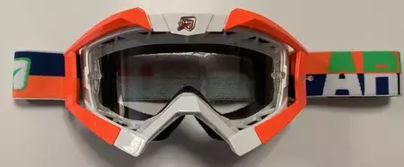 Ariete Riding Crows RollOff Ready alb și portocaliu ochelari de protecție pentru motocicletă - 13950-C169