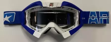 Ariete Riding Crows RollOff Ready ochelari de motocicletă alb și albastru - 13950-C167