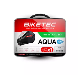 Biketec Aquatec capa impermeável para bicicleta simples preto-cinzento tamanho S - BT3144