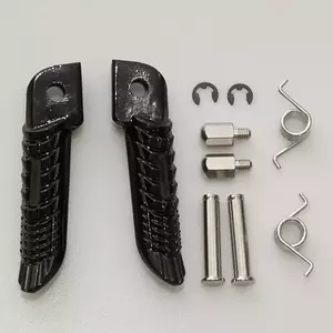 Set complet de suporturi pentru picioarele șoferului cu elemente de fixare Biketec negru - BTFR007
