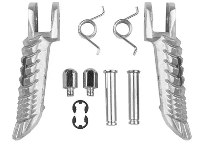 Set complet de suporturi pentru picioarele șoferului cu suporturi Biketec argintiu - BTFR006