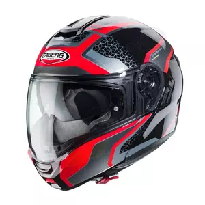 Caberg Levo Sonar motociklistička kaciga za cijelo lice crna/crvena/siva L-1