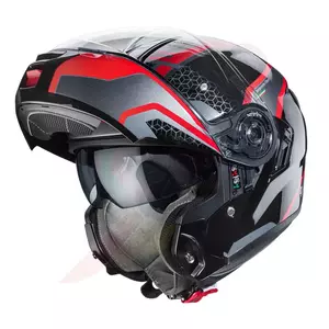 Caberg Levo Sonar motociklistička kaciga za cijelo lice crna/crvena/siva L-3