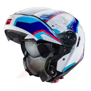 Caberg Levo Sonar cască de motocicletă cu mandibulă albă/roșie/albastră XL-3
