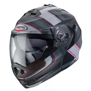 Caberg Duke II Tour Motorrad Kiefer Helm schwarz/grau/rosa matt XS-1