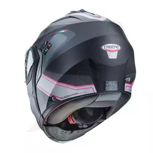 Caberg Duke II Tour casco de moto mandíbula negro/gris/rosa mate M-4