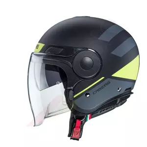 Caberg Uptown Loft casco moto open face nero/grigio/giallo fluo L-2