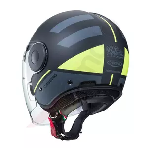 Caberg Uptown Loft casco moto open face nero/grigio/giallo fluo L-3