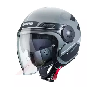 Caberg Uptown Loft open face Motorradhelm schwarz/grau/silber matt XL-1