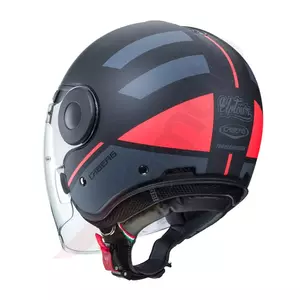 Caberg Uptown Loft moto helma s otevřeným obličejem černá/šedá/fluo oranžová L-3