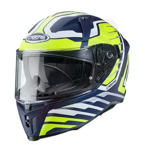 Caberg Avalon Forge capacete integral de motociclista azul/branco/amarelo fluo tapete L-1