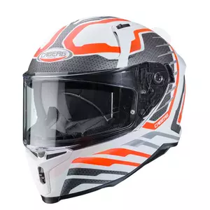 Caberg Avalon Forge casco integrale da moto bianco/grigio/arancio fluo XL-1