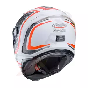 Capacete integral de motociclista Caberg Avalon Forge branco/cinzento/fluo laranja XL-3