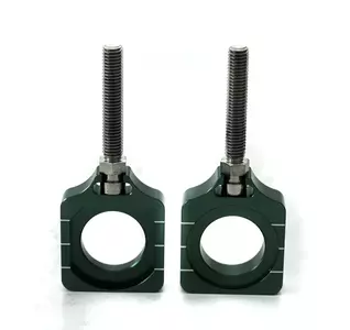 Kettenspanner Hinterachse mit Schraube Accel grün - AB30GR
