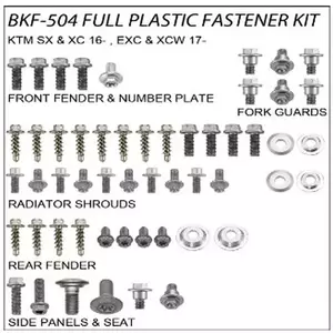 Verkleidungsschrauben Schraubensatz für Verkleidungen Accel KTM EXC SX 125 150 - BKF504