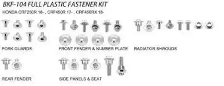 Verkleidungsschrauben Schraubensatz für Verkleidungen Accel Honda CRF 250 450 - BKF104