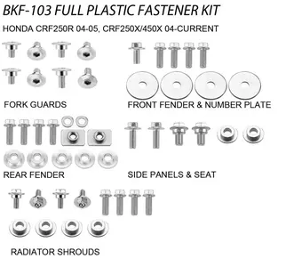 Verkleidungsschrauben Schraubensatz für Verkleidungen Accel Honda CRF 250 450 - BKF103