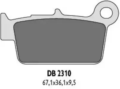 Delta Braking DB2310OR-N bakre bromsbelägg - DB2310OR-N
