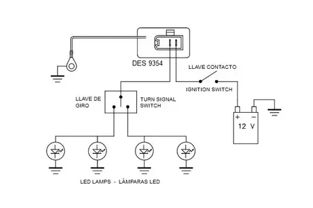 Interruptor indicador DZE 12V 60W universal-2