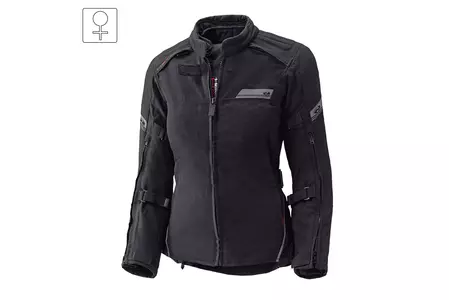 Held Lady Renegade jachetă de motocicletă neagră din material textil DL-1