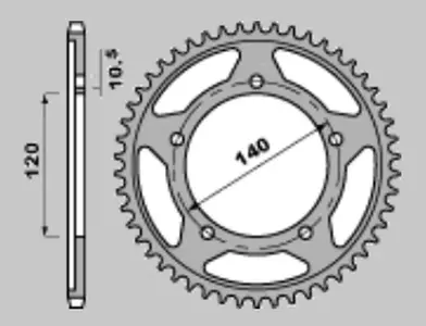 Tvrdené zadné ozubené koleso Grosskopf 4398 45z C45-1