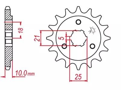 Predné ozubené koleso Grosskopf 412 15z JTF438.15 - 41215G