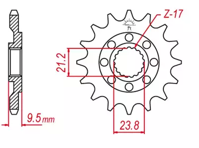Predné ozubené koleso Grosskopf 342 16z JTF284.16 - 34216G