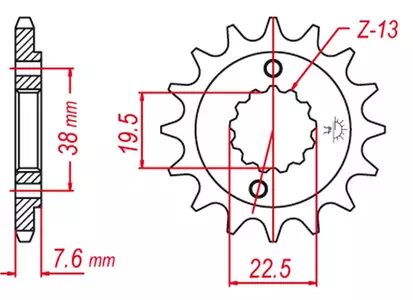 Grosskopf 2116 16z predné ozubené koleso JTF1401.16 veľkosť 520-1