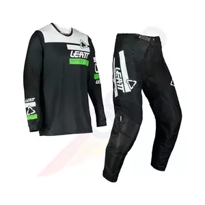 Leatt moto cross enduro conjunto sudadera + pantalones 3.5 negro blanco verde M-1