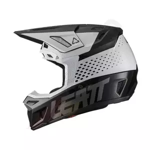 Leatt GPX 8.5 V22 cross enduro motorcykelhjälm + Velocity 5.5 skyddsglasögon svart vit S-3