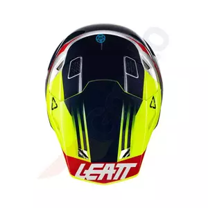 Leatt GPX 7.5 V22 cross enduro motorcykelhjälm + Velocity 4.5 skyddsglasögon gul fluo marin vit XL-5