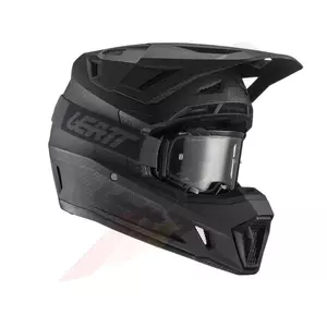 Leatt GPX 7.5 V22 cross enduro motociklu ķivere + Velocity 4.5 brilles melnas XL-1