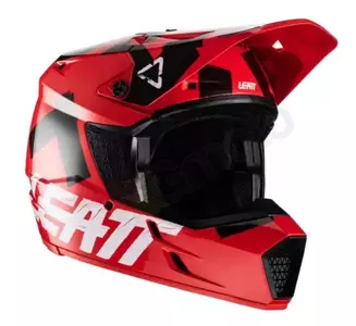 Helm Motorrad Cross Enduro Leatt GPX 3.5 Junior V22 rot schwarz M-1