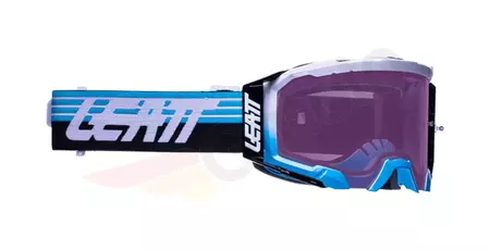 Leatt Velocity 5.5 V22 motoros szemüveg Iriz aqua kék/fehér üveg lila 78%-1
