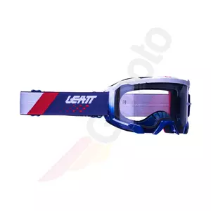 Leatt Velocity 4.5 V22 Iriz motociklininko akiniai tamsiai mėlyni/balti/raudoni veidrodiniai stiklai sidabriniai 50%-1
