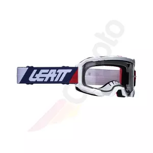 Leatt Velocity 4.5 V22 motorcykelglasögon vit marinblå transparent glas 83%. - 8022010520
