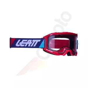 Leatt Velocity 4.5 V22 motociklininko akiniai raudoni, tamsiai mėlyni, skaidrus stiklas 83% - 8022010510