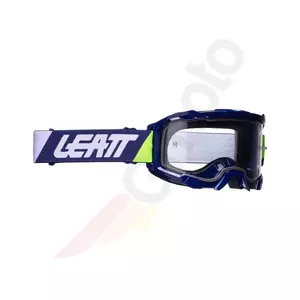 Lunettes de moto Leatt Velocity 4.5 V22 bleu marine blanc verre transparent 83%. - 8022010480
