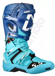 Leatt GPX 5.5 Flexlock V22 aqua turquoise navy blue motociklininkų krosiniai enduro batai 44.5-1