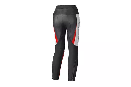 Pantalon de moto Held Lady Lane II en cuir noir/blanc/rouge D34-2