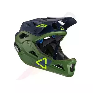 Leatt MTB-hjelm 3.0 enduro V21.2 aftagelig kæbefanger grøn marineblå L - 1021000652