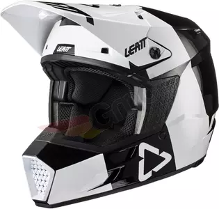Leatt GPX 3.5 junior cross enduro motorcykelhjelm V21.3 hvid sort M-1