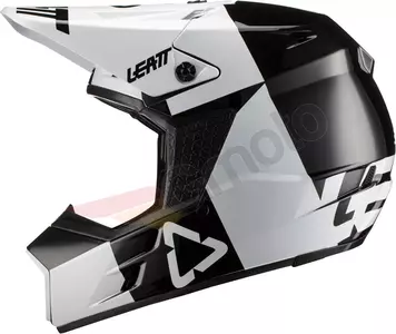 Leatt GPX 3.5 junior cross enduro moottoripyöräilykypärä V21.3 valkoinen musta M-3