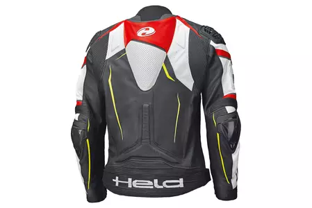 Held Safer II kožená bunda na motorku čierna/biela/červená 50-2