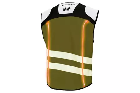 Držaná LED vesta s baterkou čierna/fluo žltá 3XL-3