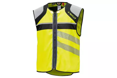 Držaná LED vesta s baterkou čierna/fluo žltá 4XL-5