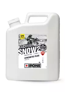 Olej silnikowy Ipone Snow Racing 2T do skuterów śnieżnych półsyntetyczny 4 l zapach truskawkowy (-45ST.C) - 800174