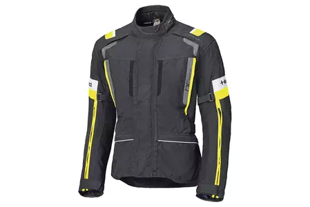 Held 4-Touring II giacca da moto in tessuto nero/giallo fluo S-1